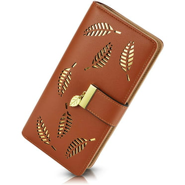 Sunshine Wallets For Men Women Long Leather Checkbook Card Holder Purse Zipper Buckle Elegant Clutch Ladies Coin Purse 